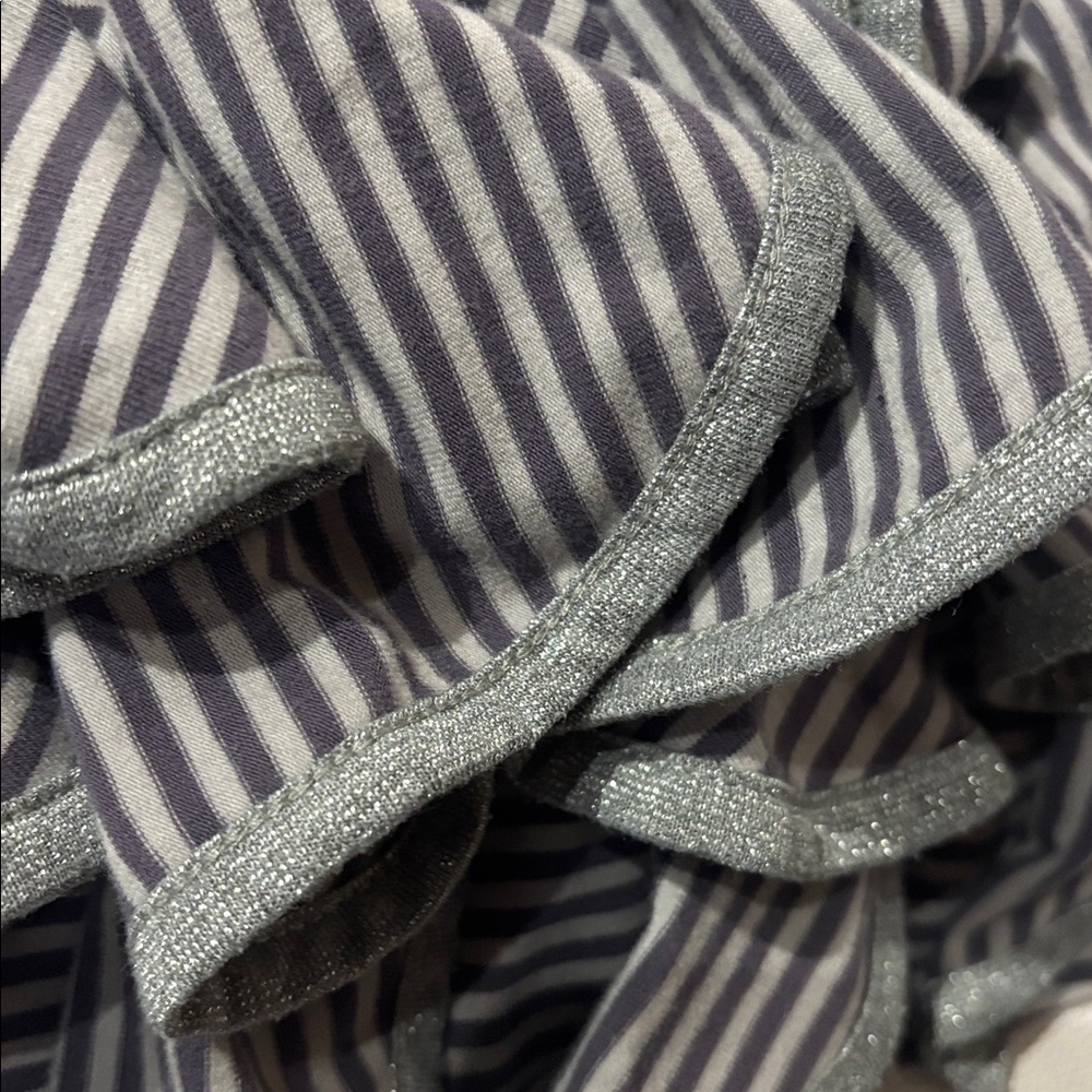 Biscotti Gray Striped Ruffle Dress - Picture 5 of 5